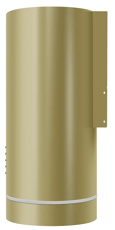 Вытяжка кухонная цилиндрическая настенная MEFERI TUBE35GOLD COMFORT, 35 см, горчично-золотая, производительность 1200 м3/ч, 3 скорости, низкий уровень шума, режимы отвод и рециркуляция, гарантия 3 года