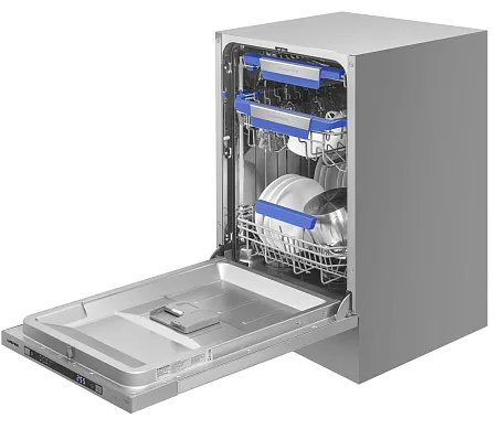 Посудомоечная машина узкая встраиваемая MEFERI MDW4573 COMFORT, 45 см, 10 комплектов посуды, с автооткрыванием, с аквастопом, луч на полу, внутренняя подсветка,отсрочка, таймер Посудомоечная машина узкая встраиваемая MEFERI MDW4573 COMFORT, 45 см, 10 комплектов посуды, с автооткрыванием, с аквастопом, луч на полу, внутренняя подсветка,отсрочка, таймер