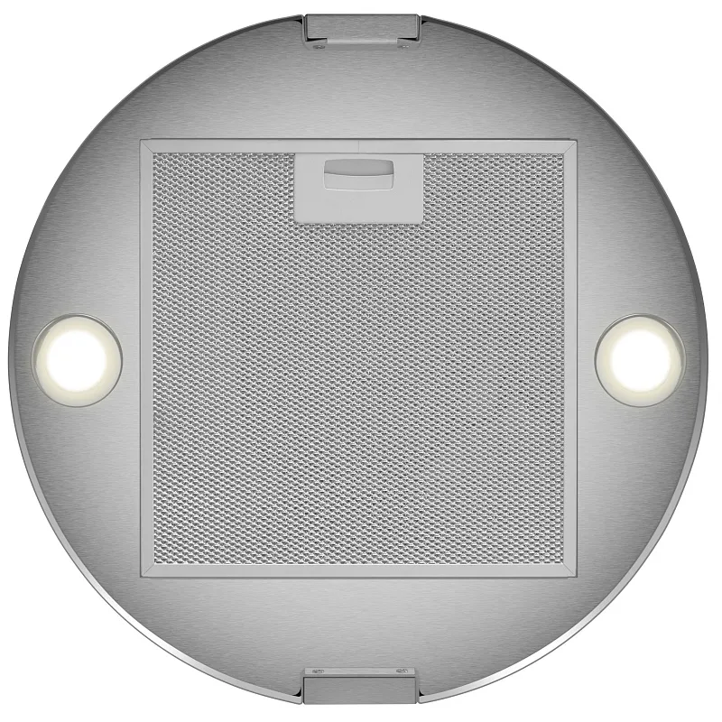 Вытяжка кухонная цилиндрическая островная MEFERI TUBE40IX ISLA POWER, 40 см, серая, производительность 850 м3/ч, 3 скорости, низкий уровень шума, режимы отвод и рециркуляция, гарантия 3 года