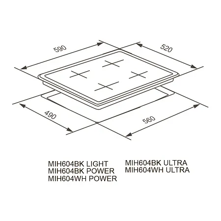 Варочная панель индукционная MEFERI MIH604BK ULTRA Варочная панель индукционная MEFERI MIH604BK ULTRA