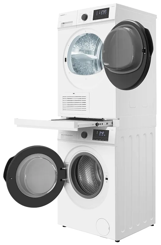 Колонна из стиральной и сушильной машин белая MEFERI MS10WH80 ULTRA