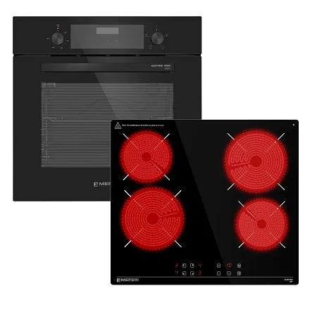 Комплект встраиваемой техники 60см черный MEFERI MS60BK02