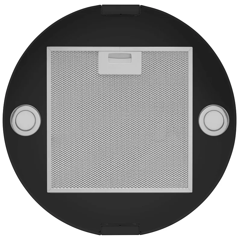 Вытяжка кухонная цилиндрическая островная MEFERI TUBE40BK ISLA POWER, 40 см, черная, производительность 850 м3/ч, 3 скорости, низкий уровень шума, режимы отвод и рециркуляция, гарантия 3 года