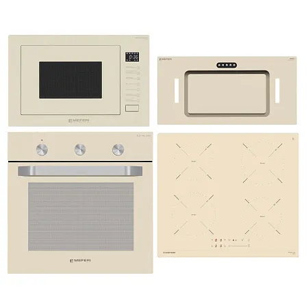 Комплект встраиваемой техники MEFERI 60см бежевый MS60BG48