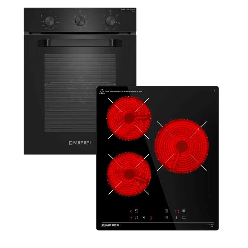 Комплект встраиваемой техники 45 см черный MEFERI MS45BK02 - изображение komplekt_vstraivaemoy_tekhniki_meferi_45_sm_chernyy_ms45bk02  