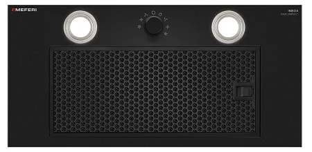 Вытяжка кухонная MEFERI INBOX60BK PUSH COMFORT, 60 см, встраиваемая, черная, производительность 950 м3/ч, 3 скорости, с утапливаемым переключателем, низкий уровень шума, режимы отвод и рециркуляция, гарантия 3 года Вытяжка кухонная MEFERI INBOX60BK PUSH COMFORT, 60 см, встраиваемая, черная, производительность 950 м3/ч, 3 скорости, с утапливаемым переключателем, низкий уровень шума, режимы отвод и рециркуляция, гарантия 3 года