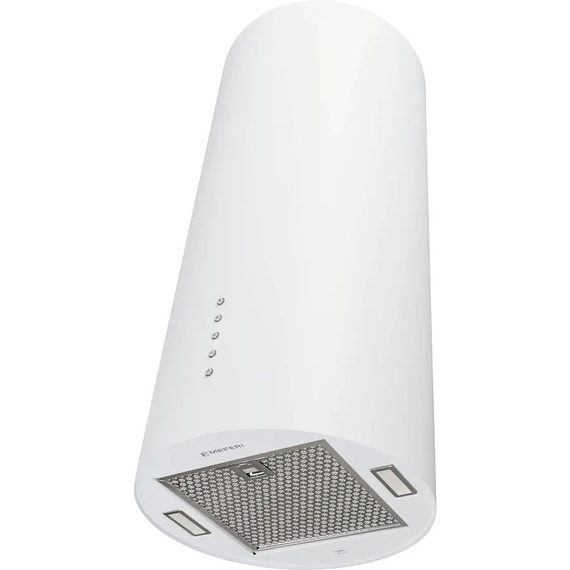 Вытяжка кухонная цилиндрическая пристенная MEFERI TUBE35WH ULTRA, 40 см, белая, производительность 1200 м3/ч, 3 скорости, низкий уровень шума, режимы отвод и рециркуляция, гарантия 3 года