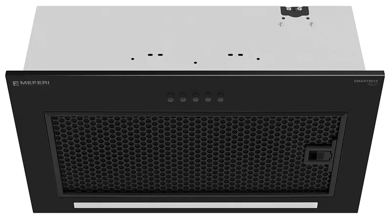 Вытяжка кухонная MEFERI SMARTBOX52BK POWER, 52 см, встраиваемая, черная, производительность 900 м3/ч, 3 скорости, низкий уровень шума, режимы отвод и рециркуляция, гарантия 3 года
