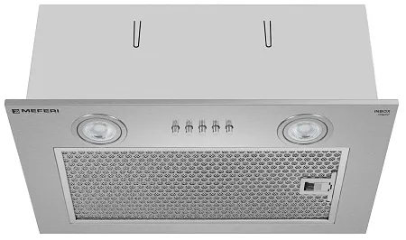 Вытяжка кухонная MEFERI INBOX45IX POWER, 45 см, встраиваемая, серая, производительность 900 м3/ч, 3 скорости, низкий уровень шума, режимы отвод и рециркуляция, гарантия 3 года Вытяжка кухонная MEFERI INBOX45IX POWER, 45 см, встраиваемая, серая, производительность 900 м3/ч, 3 скорости, низкий уровень шума, режимы отвод и рециркуляция, гарантия 3 года