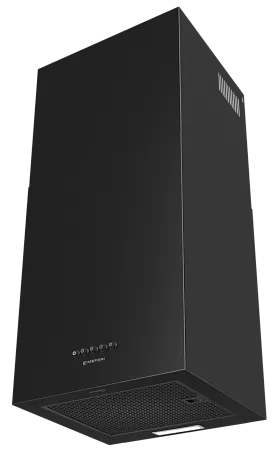 Кубическая вытяжка кухонная MEFERI ROOMBOX40BK LIGHT, пристенная, 40 см, черная, квадратная, производительность 650 м3/ч, 3 скорости, низкий уровень шума, режимы отвод и рециркуляция, гарантия 3 года