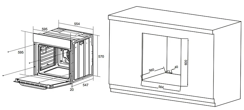 Духовой шкаф электрический MEFERI MEO6016WH COMFORT PLUS