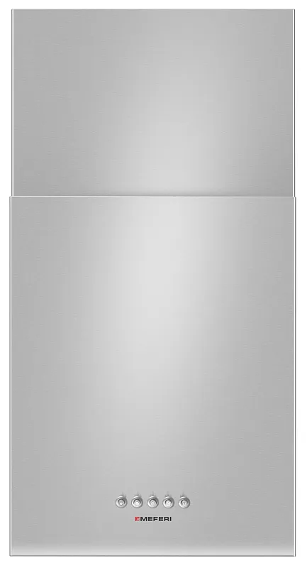 Кубическая вытяжка кухонная MEFERI ROOMBOX40IX COMFORT, пристенная, 40 см, серая, квадратная, производительность 1100 м3/ч, 3 скорости, низкий уровень шума, режимы отвод и рециркуляция, гарантия 3 года