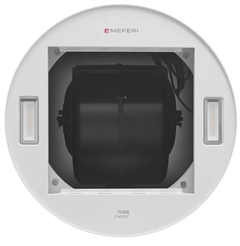 Вытяжка кухонная цилиндрическая настенная MEFERI TUBE35WH COMFORT, 35 см, белая, производительность 1200 м3/ч, 3 скорости, низкий уровень шума, режимы отвод и рециркуляция, гарантия 3 года