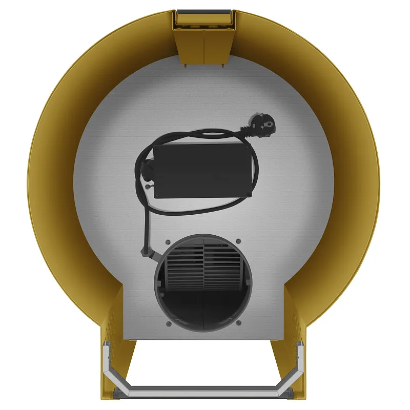 Вытяжка кухонная цилиндрическая настенная MEFERI TUBE40GOLD COMFORT PLUS, 40 см, золотая, производительность 1200 м3/ч, 5 скоростей, режимы отвод и рециркуляция, сенсорное управление, гарантия 3 года