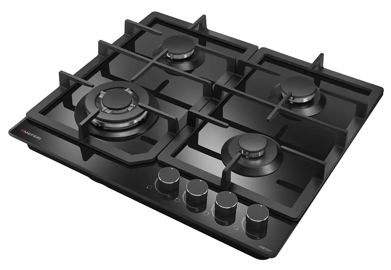 Варочная панель газовая MEFERI MGH604BK GLASS COMFORT