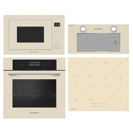 Комплект встраиваемой техники MEFERI 60см бежевый MS60BG45 Комплект встраиваемой техники MEFERI 60см бежевый MS60BG45