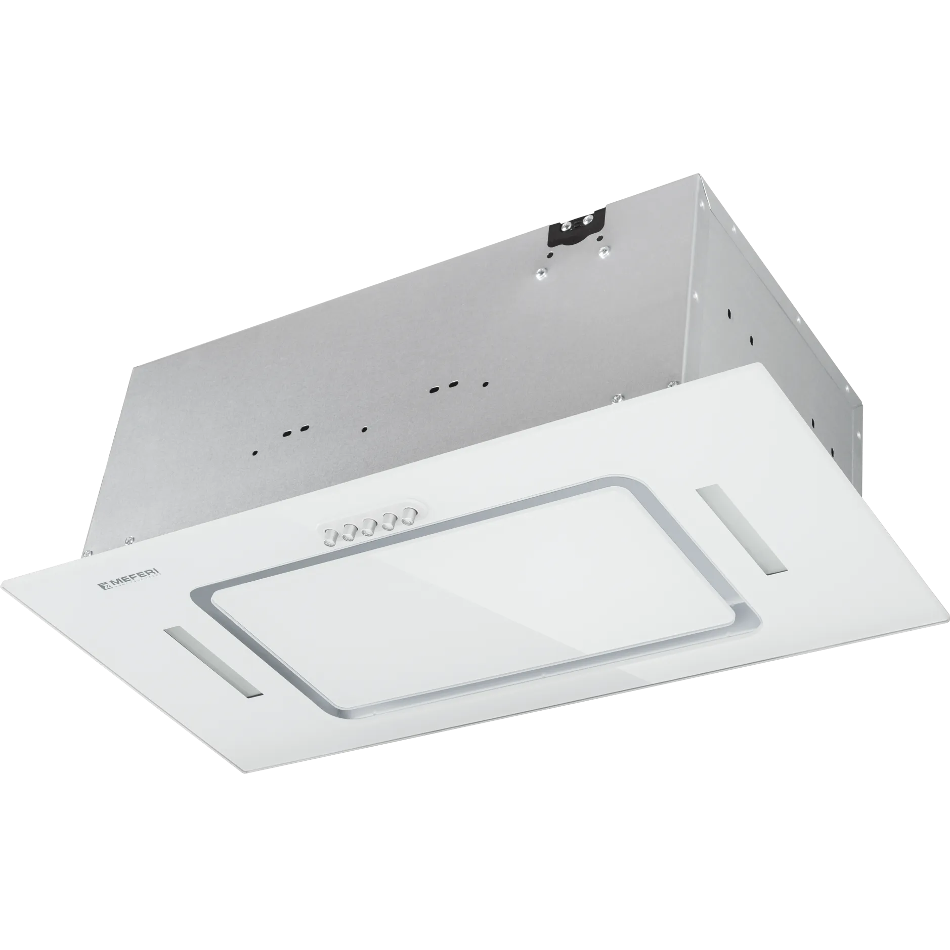 Вытяжка кухонная MEFERI INBOX60WH GLASS ULTRA, 60 см, встраиваемая, белая, стекло, производительность 900 м3/час, низкий уровень шума, режимы отвод и циркуляция, гарантия 3 года Вытяжка кухонная MEFERI INBOX60WH GLASS ULTRA, 60 см, встраиваемая, белая, стекло, производительность 900 м3/час, низкий уровень шума, режимы отвод и циркуляция, гарантия 3 года
