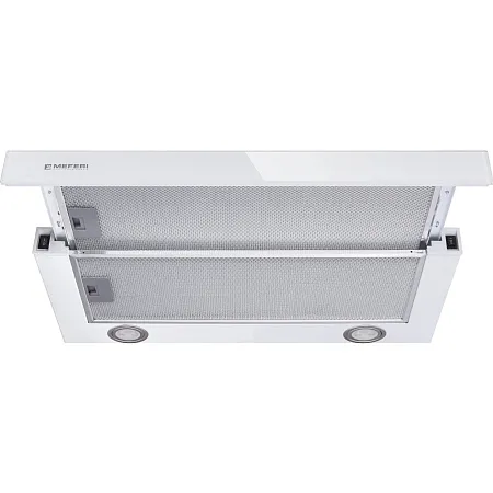Вытяжка телескопическая кухонная MEFERI SLIDEBOX60WH GLASS ULTRA, 60 см, белая, стекло, производительность 850 м3/ч, 2 скорости, низкий уровень шума, режимы отвод и рециркуляция, гарантия 3 года Вытяжка телескопическая кухонная MEFERI SLIDEBOX60WH GLASS ULTRA, 60 см, белая, стекло, производительность 850 м3/ч, 2 скорости, низкий уровень шума, режимы отвод и рециркуляция, гарантия 3 года