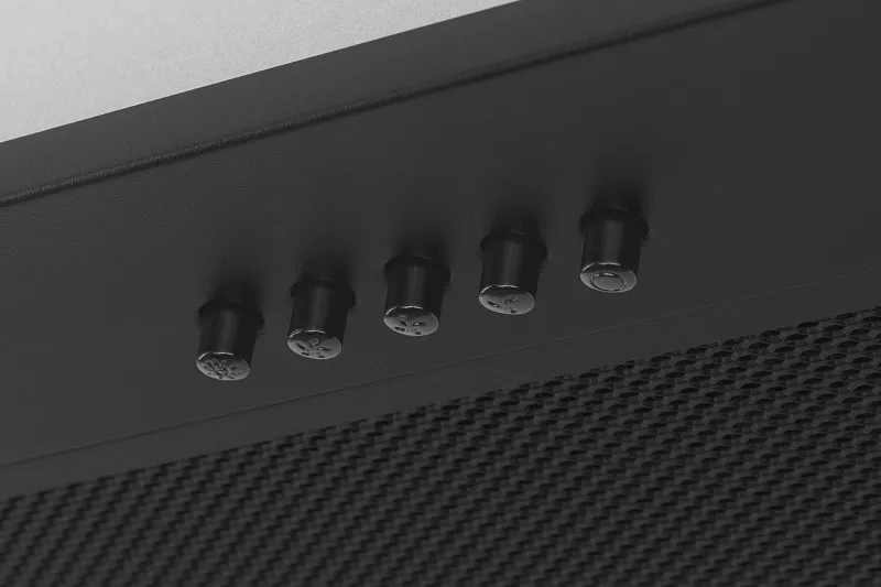 Вытяжка кухонная MEFERI SMARTBOX60BK LIGHT, 60 см, встраиваемая, черная, производительность 650 м3/ч, 3 скорости, низкий уровень шума, режимы отвод и рециркуляция, гарантия 3 года