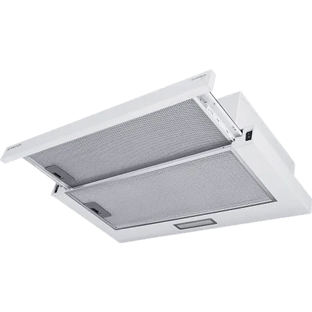 Вытяжка телескопическая кухонная MEFERI SLIDEBOX60WH LIGHT, 60 см, белая, производительность 650 м3/ч, 2 скорости, низкий уровень шума, режимы отвод и рециркуляция, гарантия 3 года