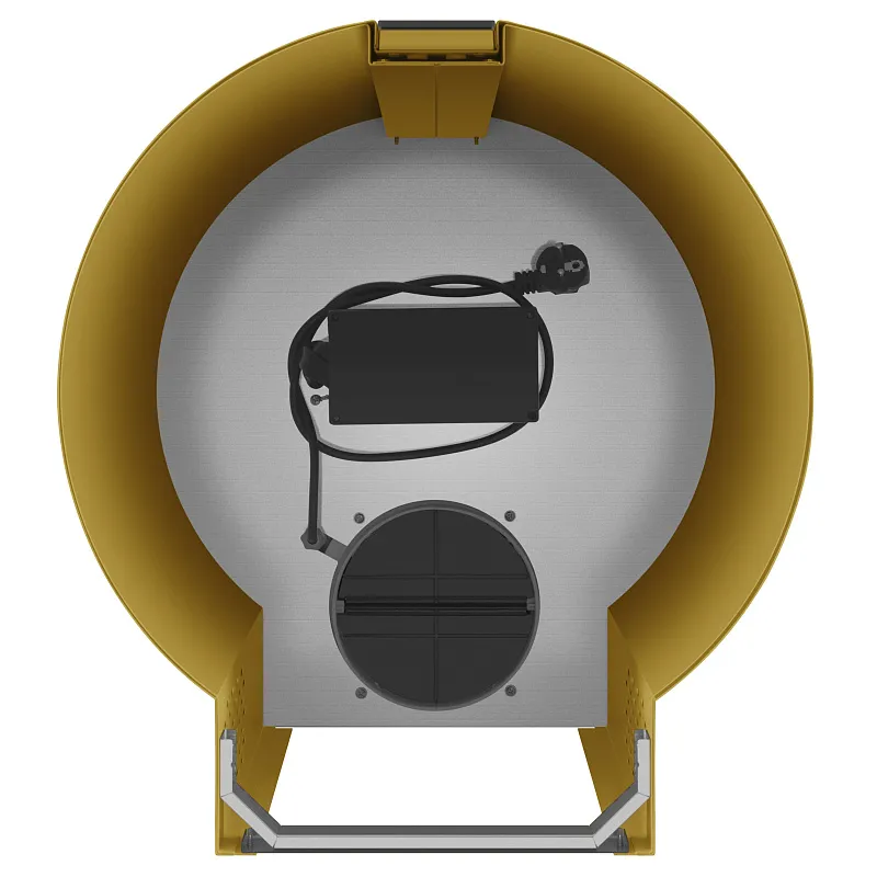 Вытяжка кухонная цилиндрическая настенная MEFERI TUBE40GOLD COMFORT PLUS, 40 см, золотая, производительность 1200 м3/ч, 5 скоростей, режимы отвод и рециркуляция, сенсорное управление, гарантия 3 года