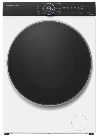 Стиральная машина с сушкой 2 в 1, инвертором и паром MEFERI MFWD1071216WH COMFORT PLUS отдельностоящая белая, с прямым приводом, загрузка 10 кг стирка, 7 кг сушка