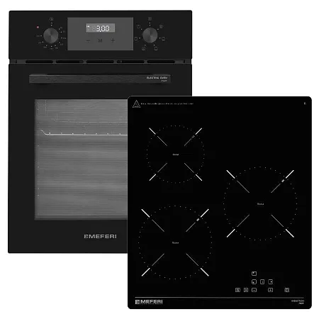 Комплект встраиваемой техники MEFERI 45см черный MS45BK22