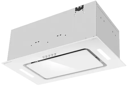 Вытяжка кухонная MEFERI INBOX52WH GLASS ULTRA, 52 см, встраиваемая, белая, стекло, производительность 900 м3/ч, 3 скорости, низкий уровень шума, режимы отвод и рециркуляция, гарантия 3 года