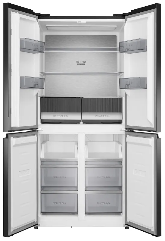 Холодильник отдельностоящий с инвертором MEFERI MFR83BLACK IX TOTAL NO FROST CROSS DOOR COMFORT