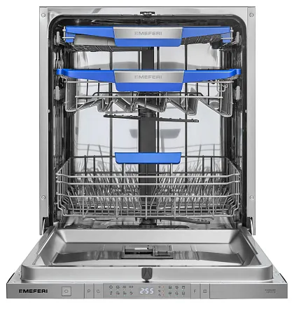 Посудомоечная машина встраиваемая с инвертором MEFERI MDW6083 COMFORT PLUS, 60 см, 14 комплектов посуды, с автооткрыванием, с аквастопом, луч на полу, внутренняя подсветка, половинная загрузка, отсрочка Посудомоечная машина встраиваемая с инвертором MEFERI MDW6083 COMFORT PLUS, 60 см, 14 комплектов посуды, с автооткрыванием, с аквастопом, луч на полу, внутренняя подсветка, половинная загрузка, отсрочка
