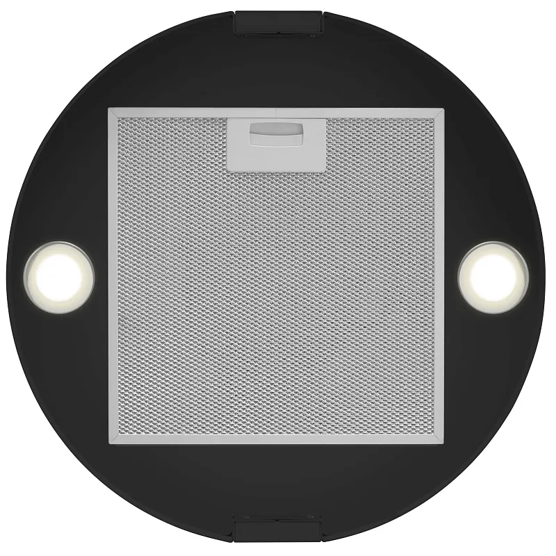 Вытяжка кухонная цилиндрическая островная MEFERI TUBE40BK ISLA POWER, 40 см, черная, производительность 850 м3/ч, 3 скорости, низкий уровень шума, режимы отвод и рециркуляция, гарантия 3 года