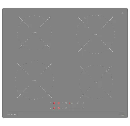 Варочная панель индукционная MEFERI MIH604GR POWER Варочная панель индукционная MEFERI MIH604GR POWER
