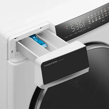 Стиральная машина с инвертором и паром MEFERI MFW121416WH COMFORT PLUS отдельностоящая белая, загрузка 12 кг, с сенсорным управлением Стиральная машина с инвертором и паром MEFERI MFW121416WH COMFORT PLUS отдельностоящая белая, загрузка 12 кг, с сенсорным управлением