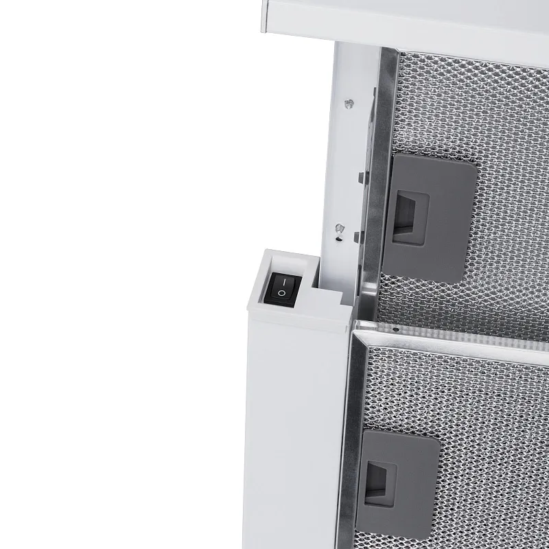 Вытяжка телескопическая кухонная MEFERI SLIDEBOX60WH POWER, 60 см, белая, производительность 850 м3/ч, 2 скорости, низкий уровень шума, режимы отвод и рециркуляция, гарантия 3 года