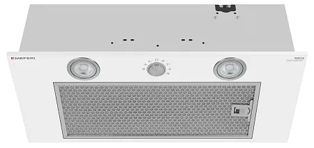 Вытяжка кухонная MEFERI INBOX60WH PUSH COMFORT, 60 см, встраиваемая, белая, производительность 950 м3/ч, 3 скорости, с утапливаемым переключателем, низкий уровень шума, режимы отвод и рециркуляция, гарантия 3 года Вытяжка кухонная MEFERI INBOX60WH PUSH COMFORT, 60 см, встраиваемая, белая, производительность 950 м3/ч, 3 скорости, с утапливаемым переключателем, низкий уровень шума, режимы отвод и рециркуляция, гарантия 3 года