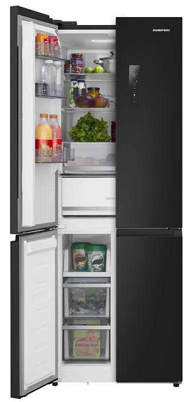 Холодильник отдельностоящий с инвертором MEFERI MFR70BK TOTAL NO FROST CROSS DOOR ULTRA