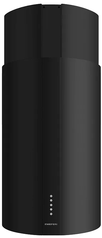 Вытяжка кухонная цилиндрическая настенная MEFERI TUBE40BK POWER, 40 см, черная, производительность 850 м3/ч, 3 скорости, низкий уровень шума, режимы отвод и рециркуляция, гарантия 3 года