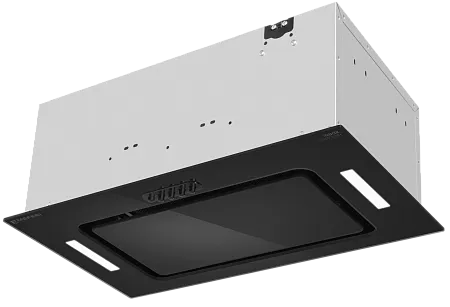Вытяжка кухонная MEFERI INBOX52BK GLASS ULTRA, 52 см, встраиваемая, черная, стекло, производительность 900 м3/ч, 3 скорости, низкий уровень шума, режимы отвод и рециркуляция, гарантия 3 года