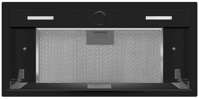 Вытяжка кухонная MEFERI INBOX60BK PUSH COMFORT PLUS, 60 см, встраиваемая, черная, производительность 1200 м3/ч, 3скорости, с утапливаемым переключателем, низкий уровень шума, режимы отвод и циркуляция, гарантия 3 года