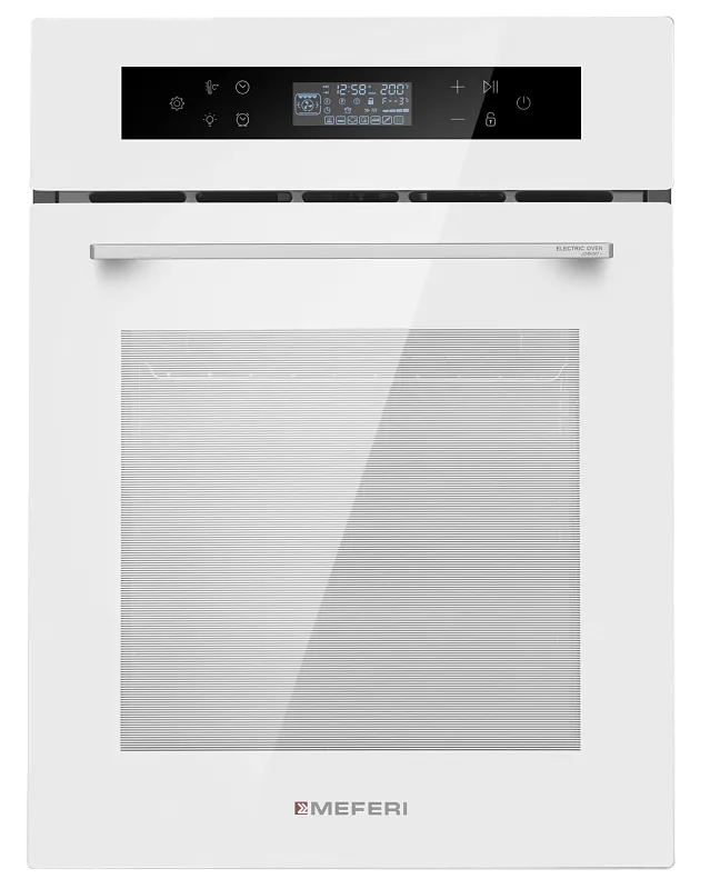 Фото dukhovoy_shkaf_elektricheskiy_meo4511wh_comfort_plus на сайте meferi-home.ru Духовой шкаф электрический MEFERI MEO4511WH COMFORT PLUS - изображение dukhovoy_shkaf_elektricheskiy_meo4511wh_comfort_plus