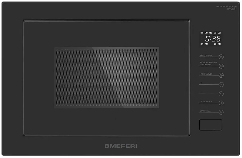 Микроволновая печь встраиваемая MEFERI MMO6025BK MATT ULTRA - изображение mikrovolnovaya_pech_vstraivaemaya_mmo6025bk_matt_ultra  