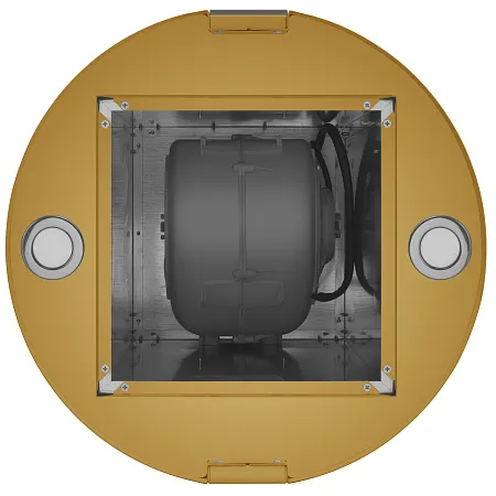 Вытяжка кухонная цилиндрическая островная MEFERI TUBE40GOLD ISLA COMFORT PLUS, 40 см, золотая, производительность 1200 м3/ч, 5 скоростей, режимы отвод и рециркуляция, сенсорное управление, гарантия 3 года Вытяжка кухонная цилиндрическая островная MEFERI TUBE40GOLD ISLA COMFORT PLUS, 40 см, золотая, производительность 1200 м3/ч, 5 скоростей, режимы отвод и рециркуляция, сенсорное управление, гарантия 3 года