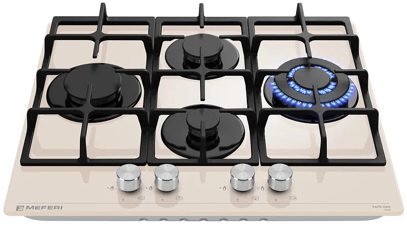 Варочная панель газовая MEFERI MGH604BG GLASS ULTRA