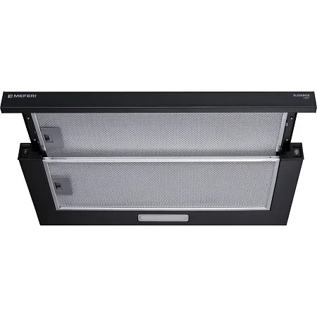 Вытяжка телескопическая кухонная MEFERI SLIDEBOX60BK LIGHT, 60 см, черный, производительность 650 м3/ч, 2 скорости, низкий уровень шума, режимы отвод и рециркуляция, гарантия 3 года Вытяжка телескопическая кухонная MEFERI SLIDEBOX60BK LIGHT, 60 см, черный, производительность 650 м3/ч, 2 скорости, низкий уровень шума, режимы отвод и рециркуляция, гарантия 3 года