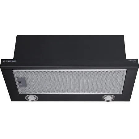 Вытяжка телескопическая кухонная MEFERI SLIDEBOX60BK POWER, 60 см, черная, производительность 850 м3/ч, 2 скорости, низкий уровень шума, режимы отвод и рециркуляция, гарантия 3 года Вытяжка телескопическая кухонная MEFERI SLIDEBOX60BK POWER, 60 см, черная, производительность 850 м3/ч, 2 скорости, низкий уровень шума, режимы отвод и рециркуляция, гарантия 3 года