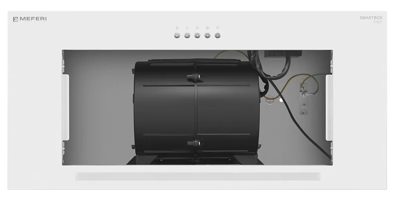 Вытяжка кухонная MEFERI SMARTBOX60WH POWER, 60 см, встраиваемая, белая, производительность 900 м3/ч, 3 скорости, низкий уровень шума, режимы отвод и рециркуляция, гарантия 3 года