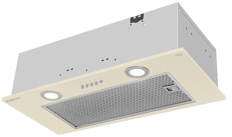 Фото vytyazhka_polnovstraivaemaya_inbox60bg_power на сайте meferi-home.ru Вытяжка кухонная MEFERI INBOX60BG POWER, 60 см, встраиваемая, бежевая, производительность 900 м3/ч, 3 скорости, низкий уровень шума, режимы отвод и рециркуляция, гарантия 3 года - изображение vytyazhka_polnovstraivaemaya_inbox60bg_power