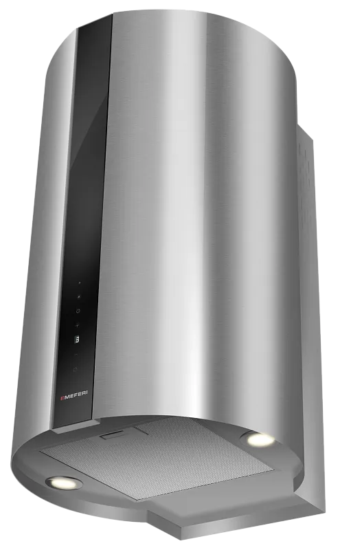 Вытяжка кухонная цилиндрическая настенная MEFERI TUBE40IX COMFORT PLUS, 40 см, серая, производительность 1200 м3/ч, 5 скоростей, низкий уровень шума, режимы отвод и рециркуляция, сенсорное управление, гарантия 3 года - изображение vytyazhka_tsilindricheskaya_pristennaya_tube40ix_comfort_plus  