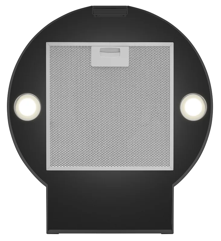Вытяжка кухонная цилиндрическая настенная MEFERI TUBE40BK COMFORT PLUS, 40 см, черная, производительность 1200 м3/ч, 5 скоростей, низкий уровень шума, режимы отвод и рециркуляция, сенсорное управление, гарантия 3 года
