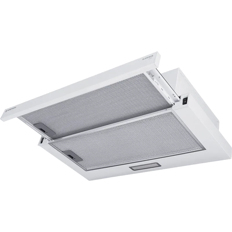 Фото vytyazhka_teleskopicheskaya_slidebox60wh_light на сайте meferi-home.ru Вытяжка телескопическая кухонная MEFERI SLIDEBOX60WH LIGHT, 60 см, белая, производительность 650 м3/ч, 2 скорости, низкий уровень шума, режимы отвод и рециркуляция, гарантия 3 года - изображение vytyazhka_teleskopicheskaya_slidebox60wh_light